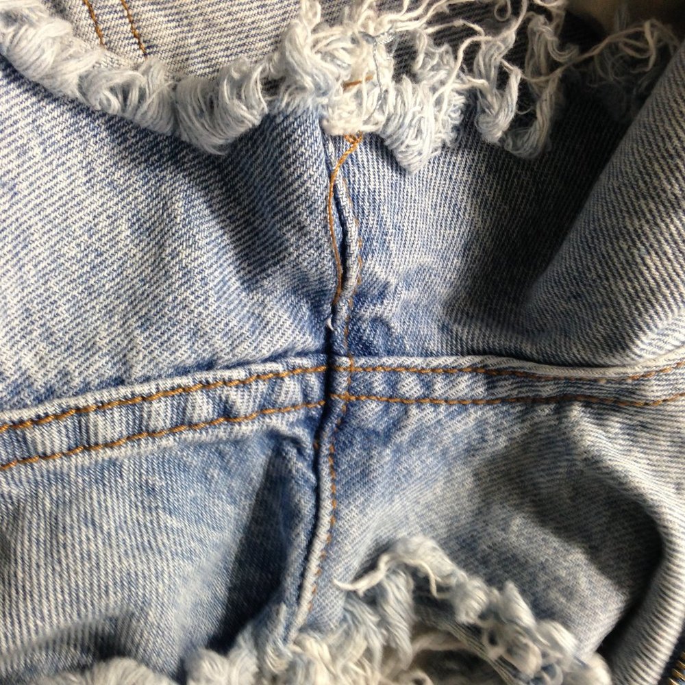 S.O.N.G Distressed Ripped Short Shorts - Picture 7 of 13